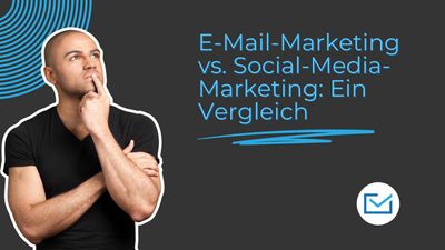 Ein Banner mit einer Verlinkung zum Blogbeitrag „E-Mail-Marketing vs. Social-Media-Marketing“