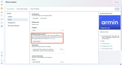 Klicke auf „Submit Request“