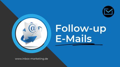 Ein E-Mail Symbol und daneben steht der Text „Follow-up E-Mails“