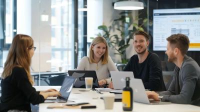 Agentur während Besprechung