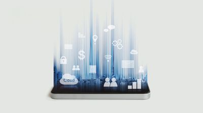 eine digitale Vernetzung dargestellt auf einem Handy