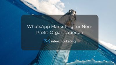 Ein Wal im Hintergrund und im Vordergrund in weiß der Schriftzug „WhatsApp Marketing für Non-Profit-Organisationen“